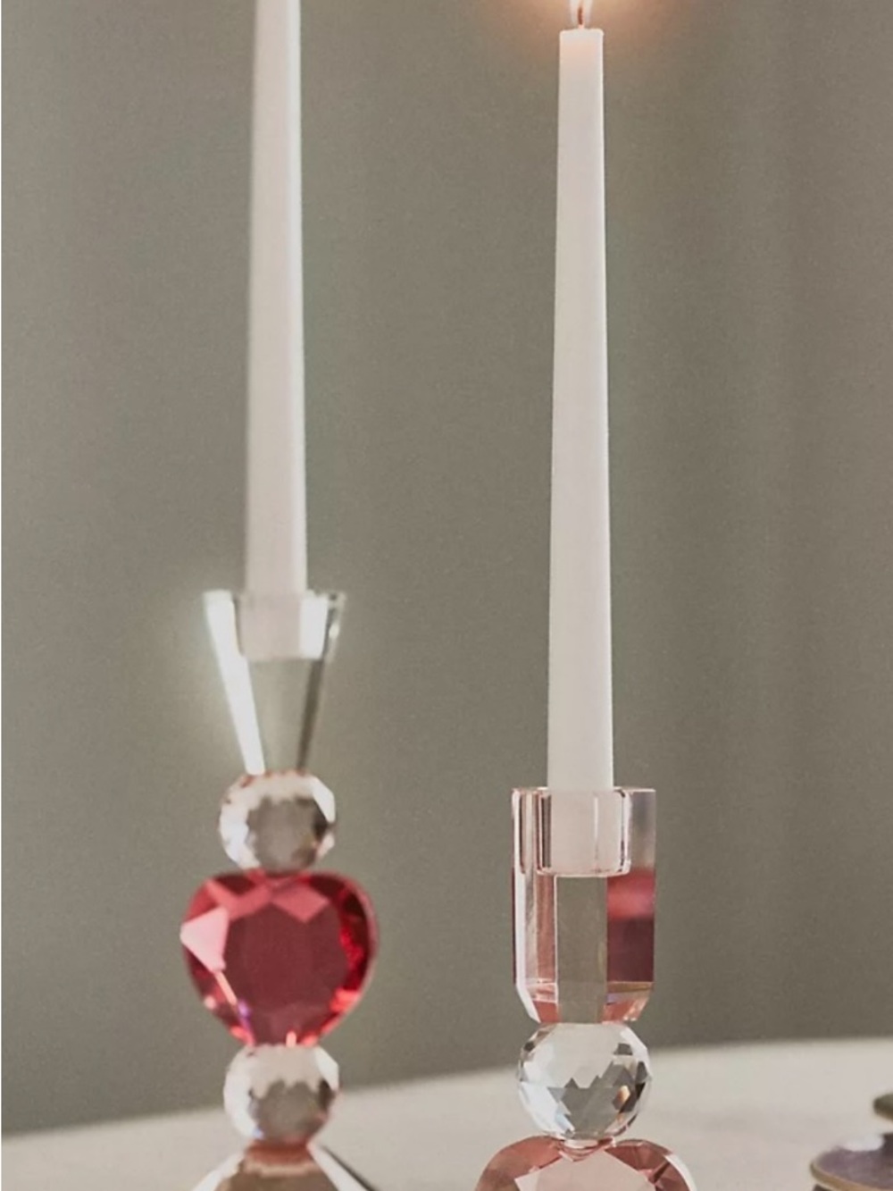 Anthropology Heart Cut Glass Candle Holder. Large - Picture 5 of 6